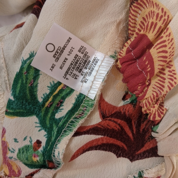 Nwt Flynn Skye Monica almond cactus print halter mini dress xs - Picture 7 of 9